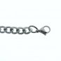 Albert Chain Stainless Steel Pocket Watch Curb Link Chain Lobster Clasp T-Bar 01
