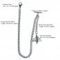Albert Chain Stainless Steel Pocket Watch Curb Link Chain Life-Tree Fob T-Bar