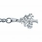 Albert Chain Stainless Steel Pocket Watch Curb Link Chain Life-Tree Fob T-Bar