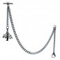 Albert Chain Stainless Steel Pocket Watch Curb Link Chain Life-Tree Fob T-Bar