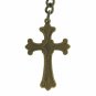Albert Chain Pocket Watch Curb Link Chain Antique Brass Color Cross Fob T Bar 15