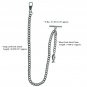 Albert Chain Pocket Watch Silver Curb Link Chain Christian Fish Fob T Bar AC134