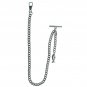 Albert Chain Pocket Watch Silver Curb Link Chain Christian Fish Fob T Bar AC134