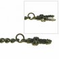 Albert Chain Pocket Watch Curb Link Chain Antique Brass Color Cross Fob T Bar