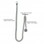Albert Chain Pocket Watch Silver Curb Link Chain Life-Tree Medal Fob T Bar AC140