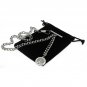 Albert Chain Pocket Watch Silver Curb Link Chain Life-Tree Medal Fob T Bar AC140