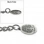 Albert Chain Pocket Watch Silver Curb Link Chain Life-Tree Medal Fob T Bar AC140