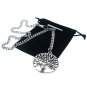 Albert Chain Pocket Watch Silver Color Curb Link Chain Life-Tree Fob T Bar AC126