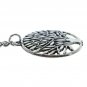 Albert Chain Pocket Watch Silver Color Curb Link Chain Life-Tree Fob T Bar AC126