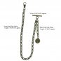 Albert Chain Pocket Watch Curb Chain Antique Brass Color Life Tree Fob T Bar 141