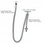Albert Chain Pocket Watch Silver Curb Link Chain Religious Cross Fob T Bar AC138