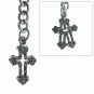 Albert Chain Pocket Watch Silver Curb Link Chain Religious Cross Fob T Bar AC138
