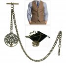 Albert Chain Pocket Watch Curb Link Chain Antique Brass Color LifeTree Fob T Bar Albert Chain Pocket Watch Curb Link Chain Antique Brass Color LifeTree Fob T Bar