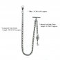 Albert Chain Pocket Watch Silver Color Curb Link Chain Key Design Fob T Bar A125