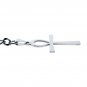 Albert Chain Stainless Steel Pocket Watch Curb Link Chain Ankh Fob T-Bar ACS08