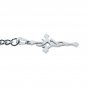 Albert Chain Stainless Steel Pocket Watch Curb Link Chain Cross Fob T-Bar ACS10