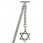 Albert Chain Stainless Steel Pocket Watch Curb Link Chain STAR Fob T-Bar ACS02