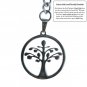 Albert Chain Stainless Steel Pocket Watch Curb Link Chain Life-Tree Fob T-Bar 06