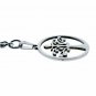 Albert Chain Stainless Steel Pocket Watch Curb Link Chain Life-Tree Fob T-Bar 06
