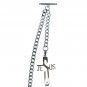 Albert Chain Stainless Steel Pocket Watch Curb Link Chain Cross Fob T-Bar ACS03