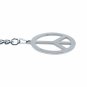 Albert Chain Stainless Steel Pocket Watch Curb Link Chain Peace Sign Fob T-Bar