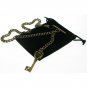 Albert Chain Pocket Watch Curb Link Chain Antique Brass Color Key Fob T Bar A130