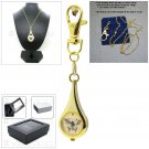 Gold Color Pendant Watch Pocket Watch for Women 2 Ways Necklace + Key Ring L50 Gold Color Pendant Watch Pocket Watch for Women 2 Ways Necklace + Key Ring L50