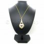 Gold Color Pendant Watch Pocket Watch for Women 2 Ways Necklace + Key Ring L50