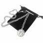 Albert Pocket Watch Chain Silver Alexander the Great Medal Fob Swivel Clasp 192