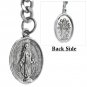 Albert Pocket Watch Chain Silver Color Saint Mary Medal Fob Swivel Clasp AC195
