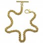 Albert Chain Pocket Watch Spiga Wheat Chain Gold color with Fob T Bar AC155