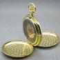 Gold Mechanical Pocket Watch FLYING SCOTSMAN Double Full Hunter on Fob Chain C27