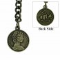 Albert Chain Bronze Pocket Watch Chain Men Fob Chain Half Penny Coin Fob T Bar