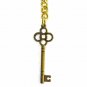 Albert Chain Pocket Watch Chain GOLD Tone KEY Design Fob T Bar Swivel Clip 158
