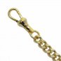 Albert Chain Pocket Watch Chain GOLD Tone KEY Design Fob T Bar Swivel Clip 158
