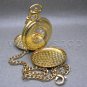 Double Full Hunter Mechanical Pocket Watch Gold Color Skeleton Dial Fob Chain 25