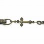 Pocket Watch Chain Antique Bronze Albert Chain CROSS Fob Swivel Clasp F177