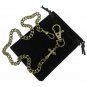 Pocket Watch Chain Antique Bronze Albert Chain CROSS Fob Swivel Clasp F177