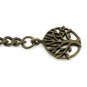 Albert Chain Pocket Watch Chain Bronze Tone Life Tree Fob Swivel Clip T Bar