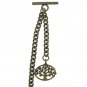 Albert Chain Pocket Watch Chain Bronze Tone Life Tree Fob Swivel Clip T Bar