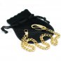 Pocket Watch Chain Gold Color Fob Chain with Big Lobster Clasp Men Fashions FC12