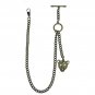 Albert Chain Pocket Watch Chain Bronze Fob Chain 2 Ways Vests & Jeans Fob T Bar