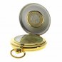 EURO Coin Pocket Watch Set Big 53 MM Men Gift Set Leather Pouch and Chain C38