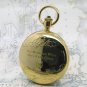Germany Friedrich Schiller Pocket Watch 14K Gold Plating Brass Case on Fob Chain