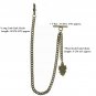 Albert Chain Pocket Watch Chain Antique Bronze Initial C Fob Swivel Clasp T Bar