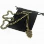 Albert Chain Pocket Watch Chain Antique Bronze Initial C Fob Swivel Clasp T Bar