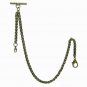 Albert Chain Bronze Color Pocket Watch Chain Spiga Wheat Chain Fob T Bar for Men