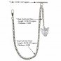 Albert Chain Pocket Watch Chain Silver Color Fob Chain Leopard Fob T Bar AC13