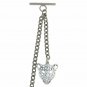 Albert Chain Pocket Watch Chain Silver Color Fob Chain Leopard Fob T Bar AC13