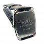 Women Jewelry Wrist Watch Silver Color Black Leather Strap Arabic Numbers 19A
